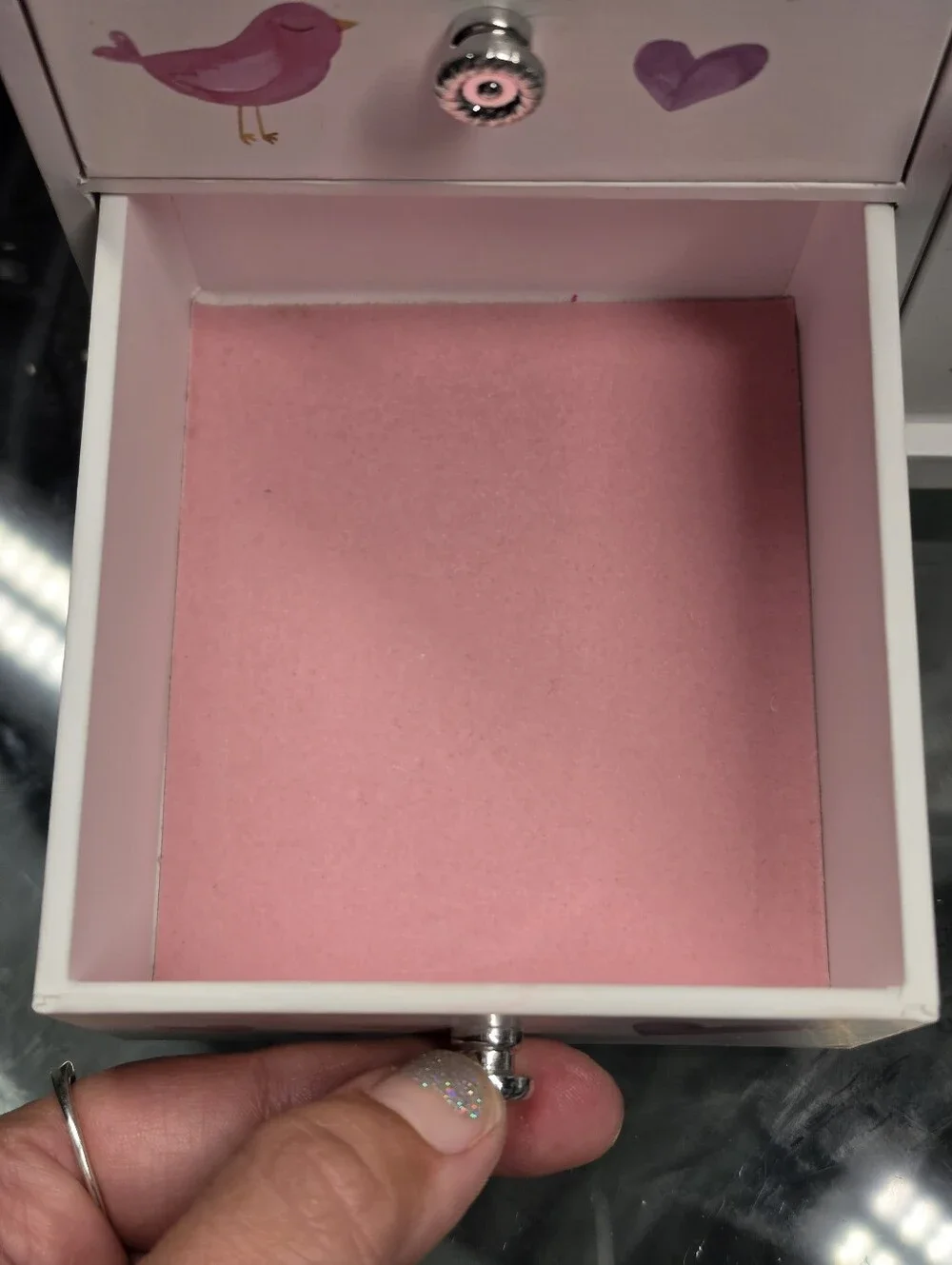 Jewelkeeper Princess Wooden Jewelry Box Mirror Velvet Lined White/Pink - 2018
